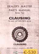 Clausing-Clausing 12\" 5910 Series, Series TWO Lathe, Instructions and Parts Manual-12\"-5910 Series-Series TWO-01